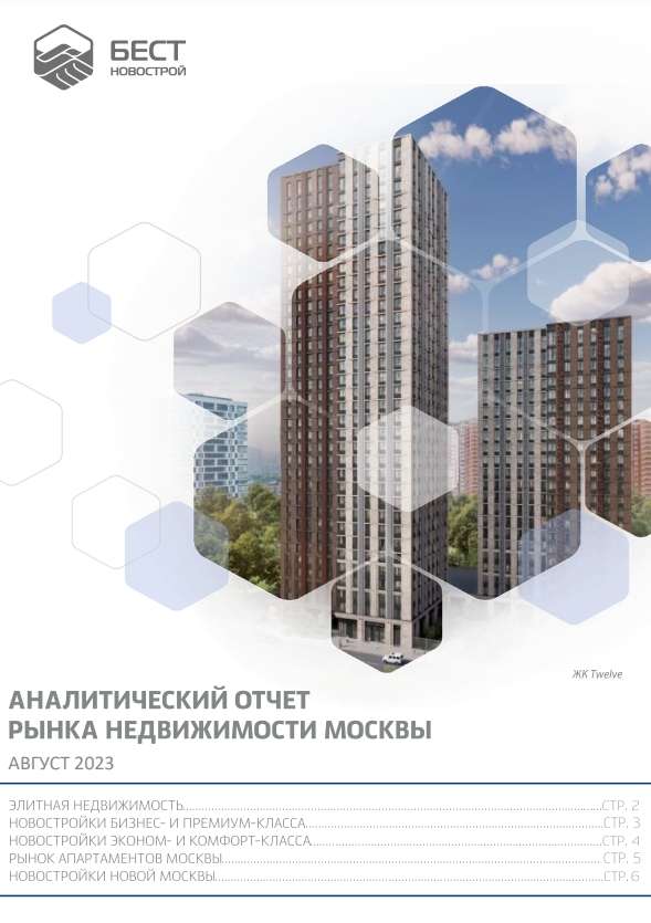 Аналитический отчет рынка недвижимости Москвы. Август 2023